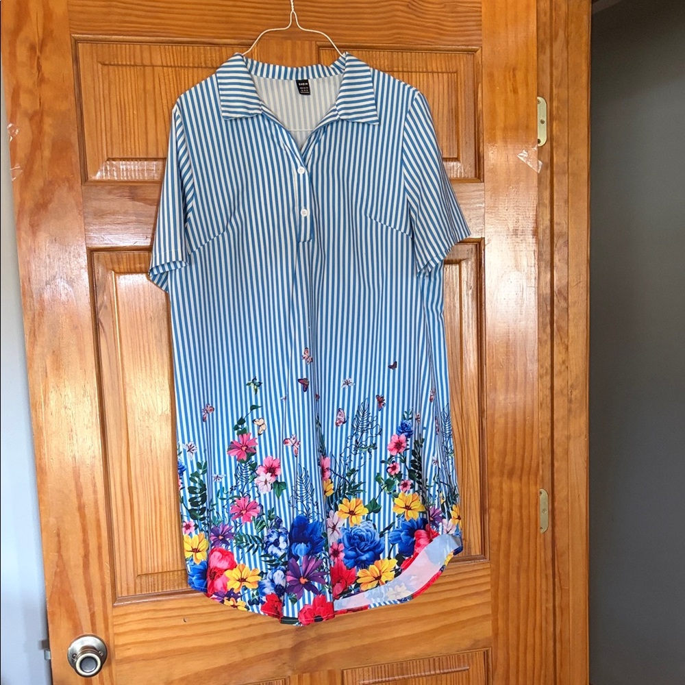 Striped Floral Women's Top